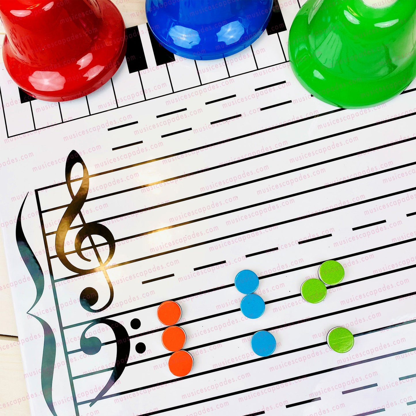 Magnetic Grand Staff Dry-Erase Music Teaching Set