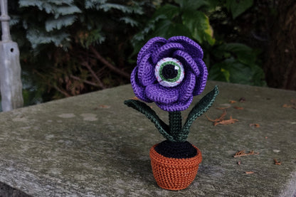 🔥Halloween Eye Flower, Amigurumi creepy plant decoration👀