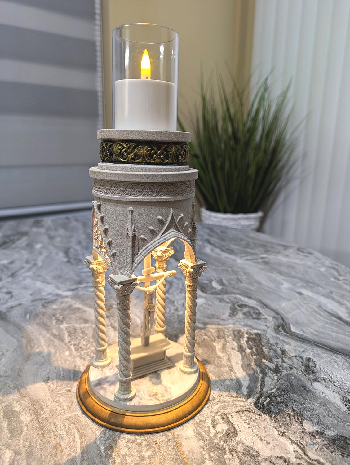 🔥Devotional Candle LED Lamp – Cathedral Style