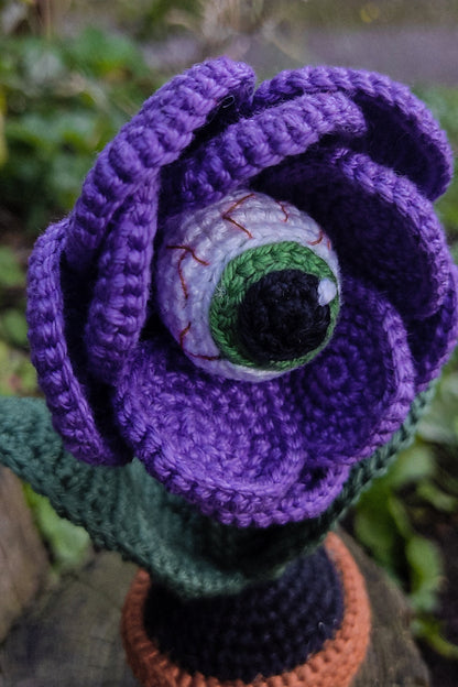 🔥Halloween Eye Flower, Amigurumi creepy plant decoration👀