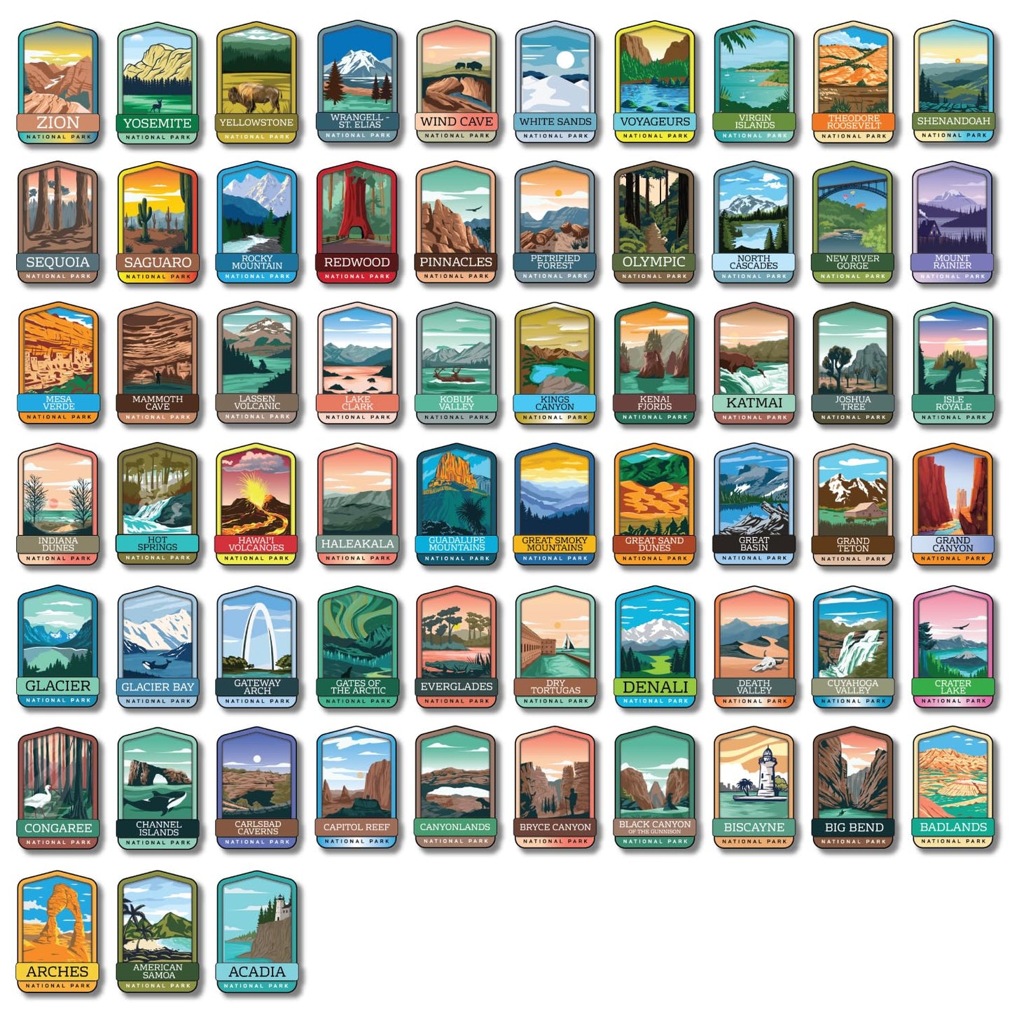 🎁 Holiday Special: Complete 63-Piece US National Parks Fridge Magnet Set – Only $45.99!