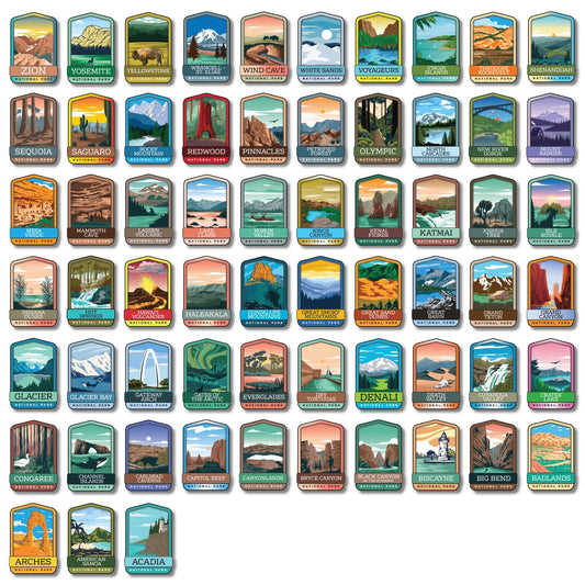 🎁 Holiday Special: Complete 63-Piece US National Parks Fridge Magnet Set – Only $45.99!