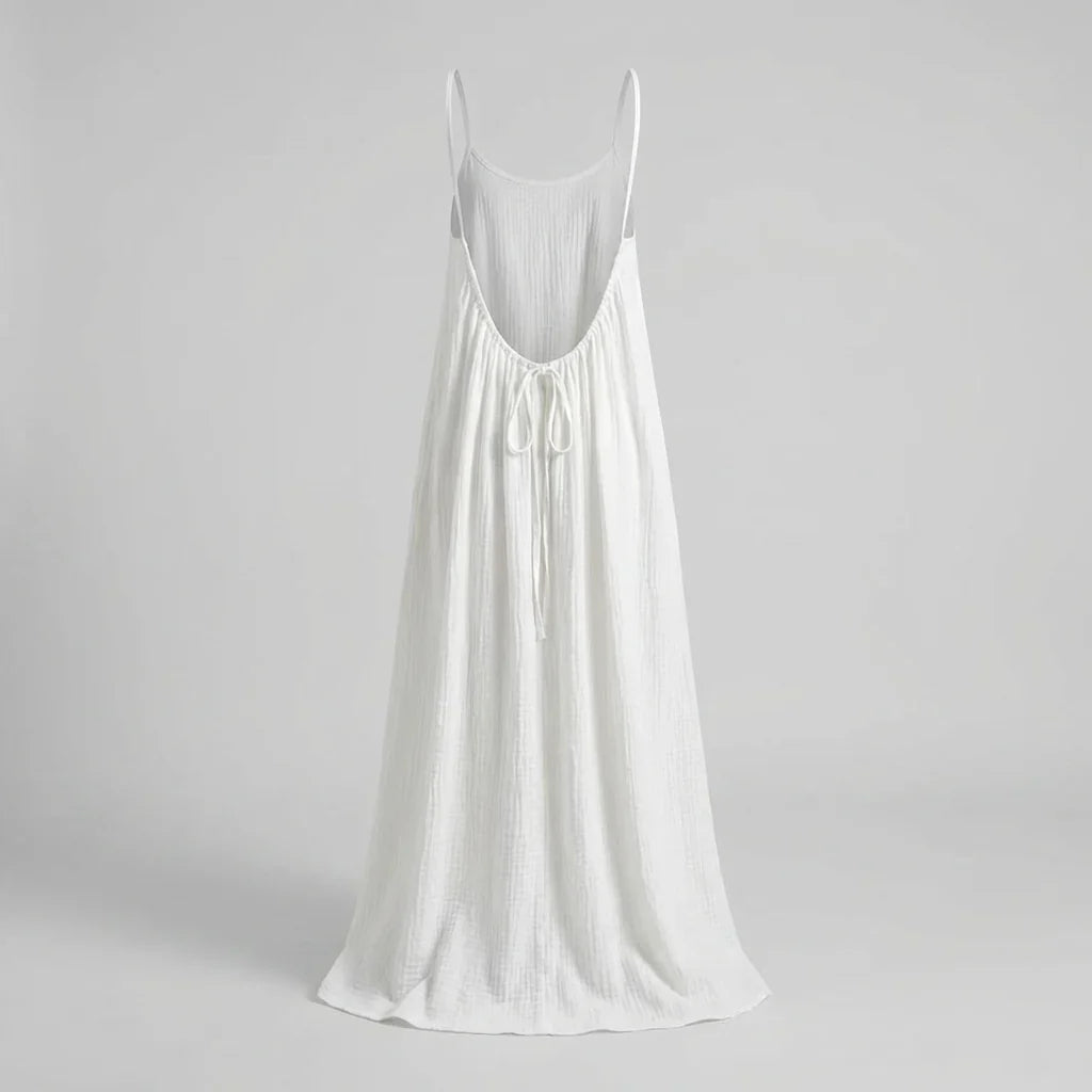 Womens Sleeveless Cami Lounge Maxi Dress Solid Color Sleepwear