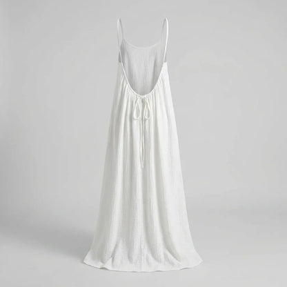 Womens Sleeveless Cami Lounge Maxi Dress Solid Color Sleepwear