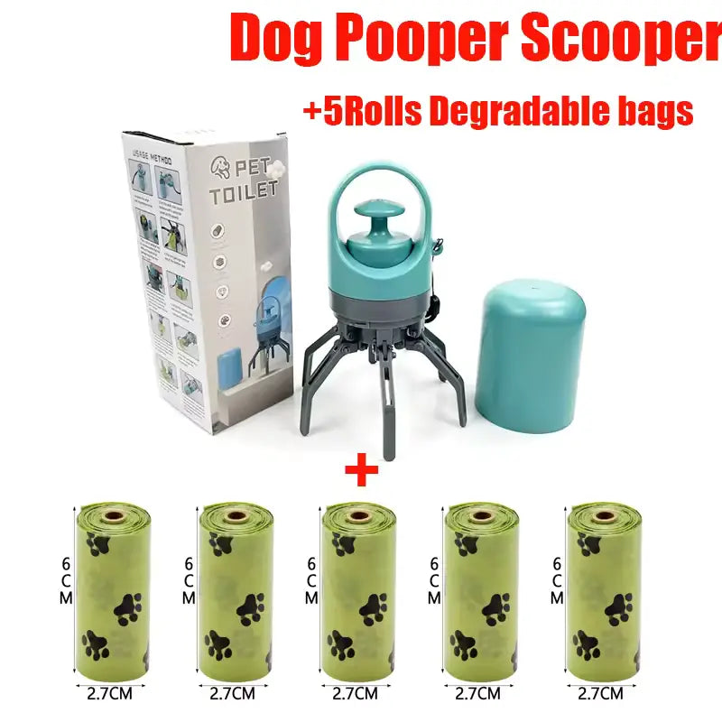 Pack  Poop ScooperWith（6 Rolls of Trash Bags）