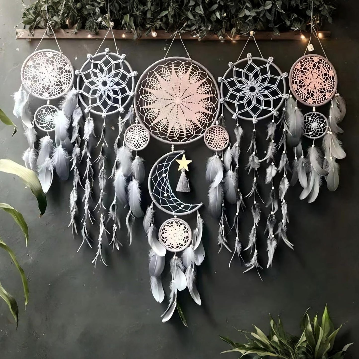 🎁 Holiday Special: 5-Piece Boho Macramé Dreamcatcher Wall Decor Set – Only $39.99!