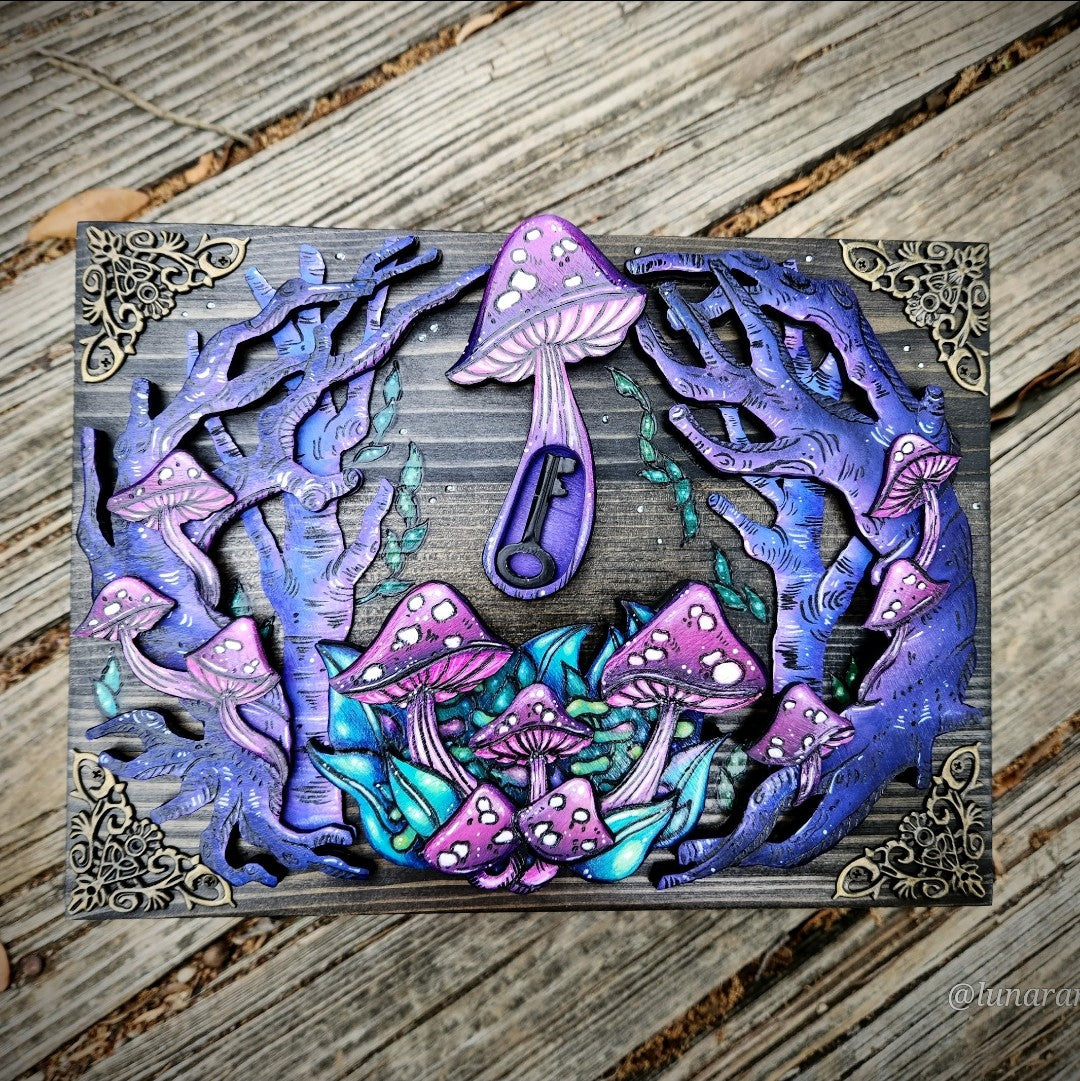 🌸Last Day Sale 49% OFF - Handmade Mushroom Forest Hidden Key Box (Free shipping)