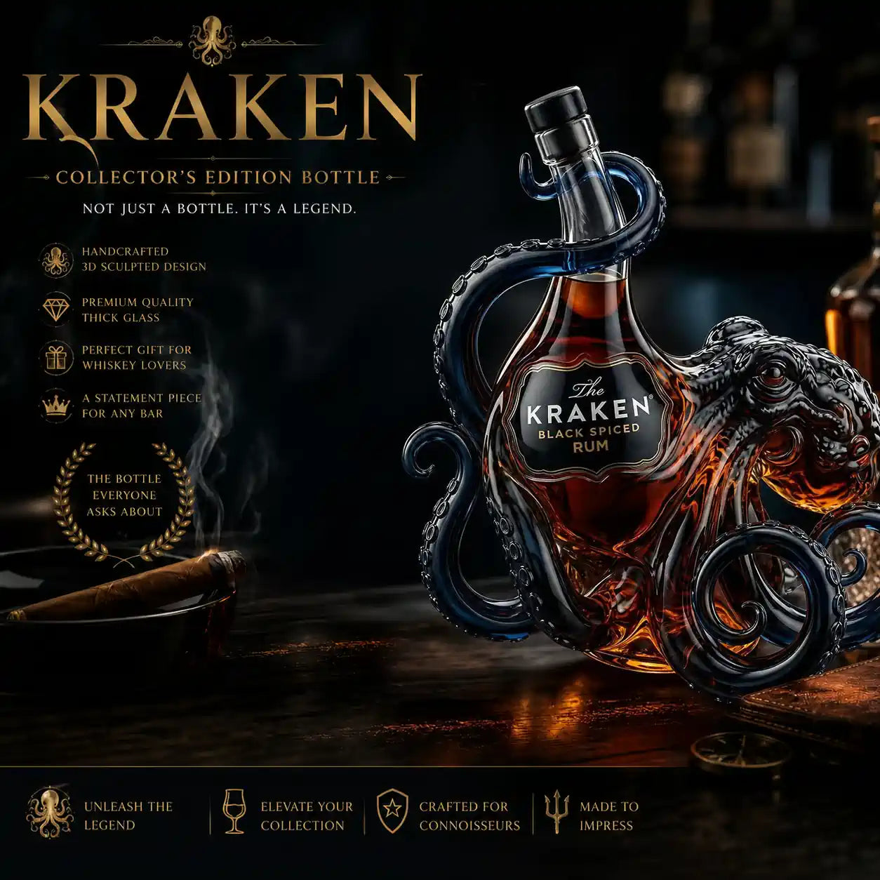 🎁 Holiday Special: 3D Octopus Decorative Glass Bottle – Only $59.99!