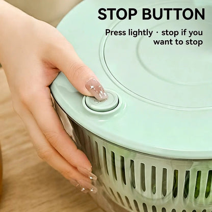 Salad Spinner Large, 3 IN 1 Vegetable and Fruit Washing Bowl with Strainer