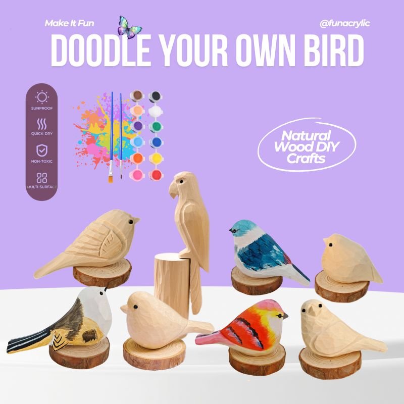 🦜 Create Your Own Wooden Birds – Fun for All Ages! 🎨