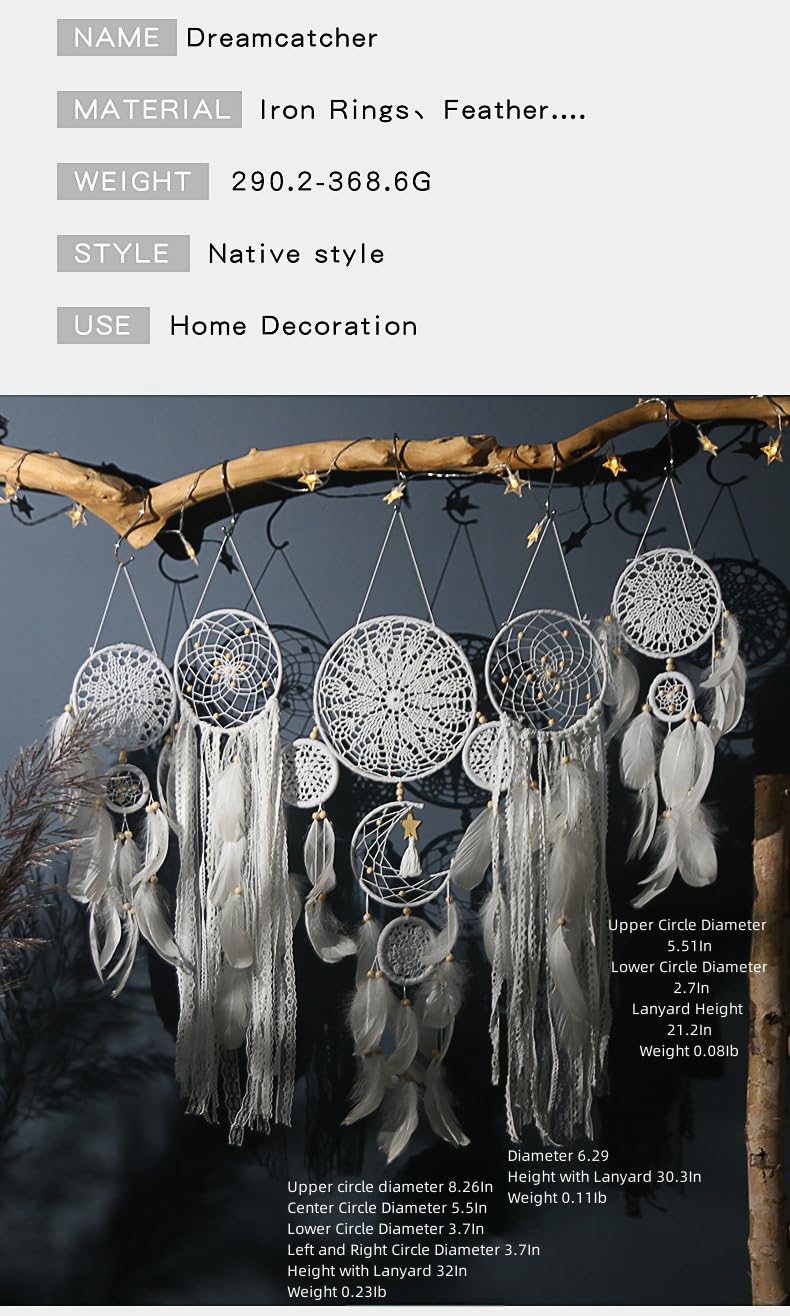 🎁 Holiday Special: 5-Piece Boho Macramé Dreamcatcher Wall Decor Set – Only $39.99!