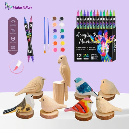🦜 Create Your Own Wooden Birds – Fun for All Ages! 🎨