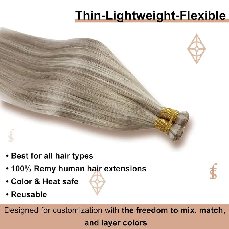 Seamless Clip-in Human Hair Extensions