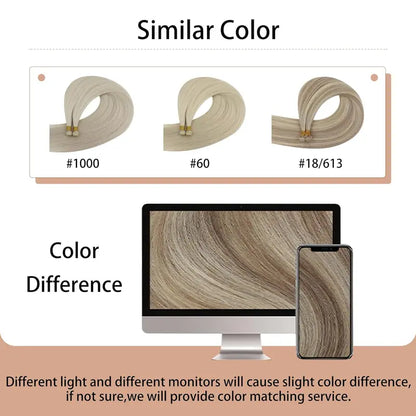 Seamless Clip-in Human Hair Extensions