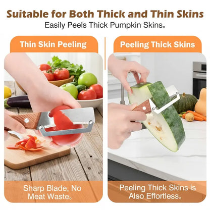 Stainless Peeler , High-Grade Durability, Clean, Precision Peeling + Bottle Opener