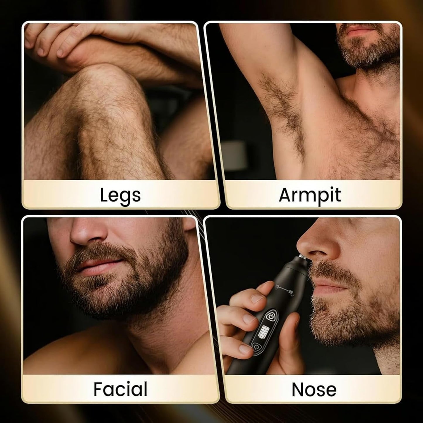 Last Day 49% OFF🔥 3-in-1 Electric Shaver & Nose Hair Trimmer for Face & Body Black