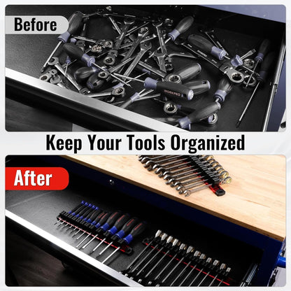 💖🔧 Magnetic Tool Organizer Rail (12 Slots)