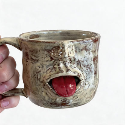 Red Tongue Grotesque Mug