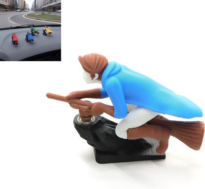 🔥HOT SALE 49% OFF🔥-🔮🚗Witch and Wizard Broomstick Dashboard Drift Ornaments