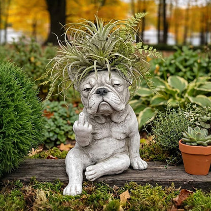 Bigfoot Garden Planter, Grumpy French Bulldog Planter