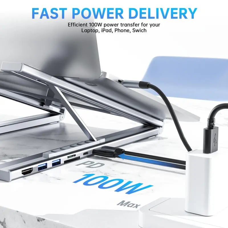 ⚡Hot Sales 49% OFF🔥 8-in-1 USB-C Laptop Stand,Best Gifts💻
