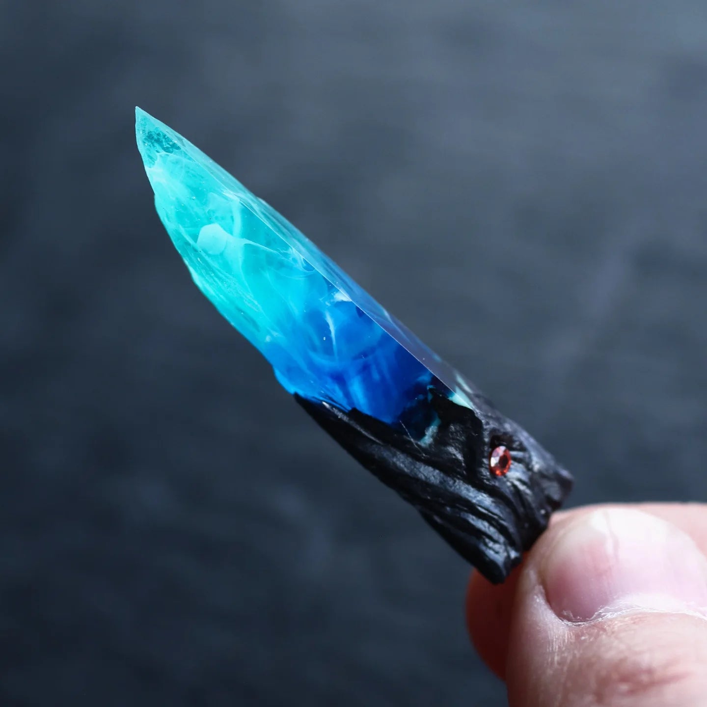 🔥Wood resin pendant Aurora borealis Glow in the dark