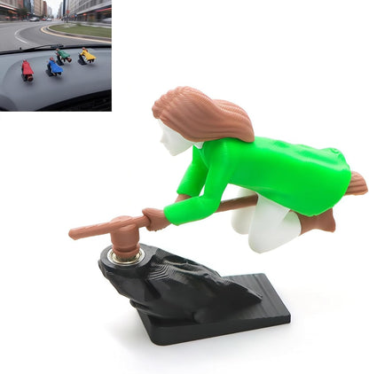 🔥HOT SALE 49% OFF🔥-🔮🚗Witch and Wizard Broomstick Dashboard Drift Ornaments