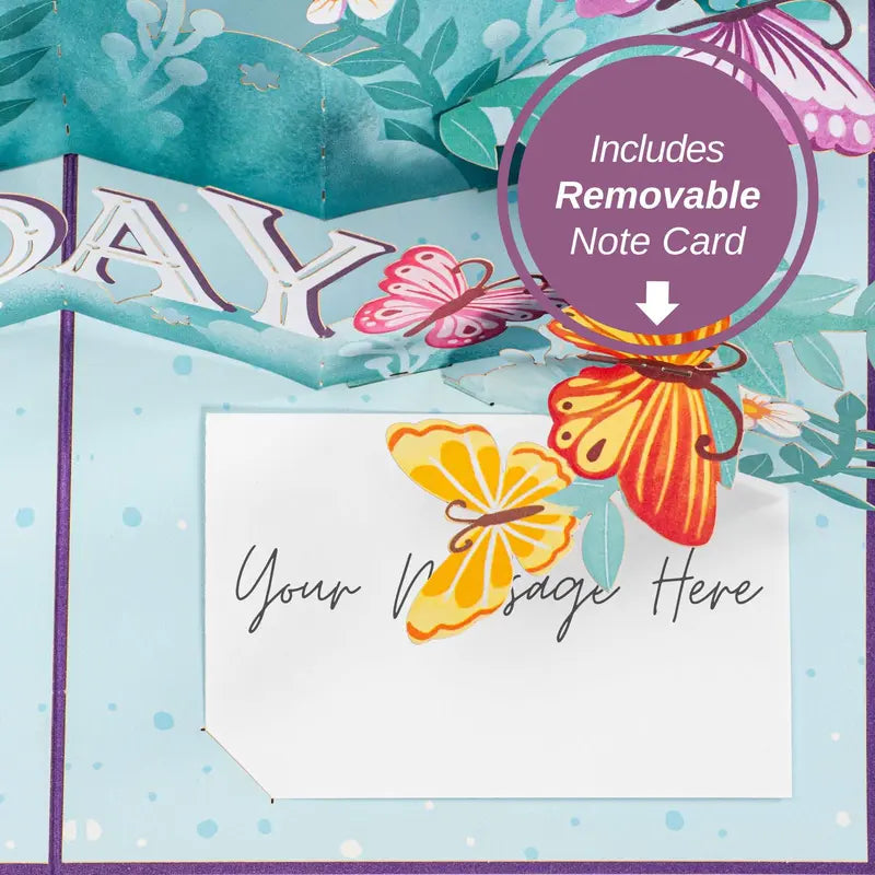 Handcrafted 3D Pop-Up Mother's Day Card - Exquisite Floral Butterfly Art
