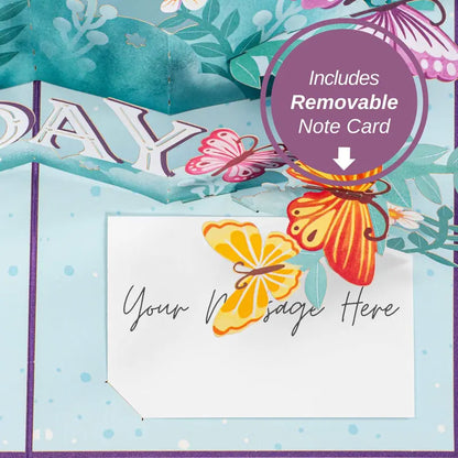 Handcrafted 3D Pop-Up Mother's Day Card - Exquisite Floral Butterfly Art