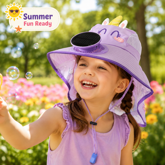 🎉 Holiday Special: Kids Solar &amp; USB Cooling Sun Hat – Only $29.99!