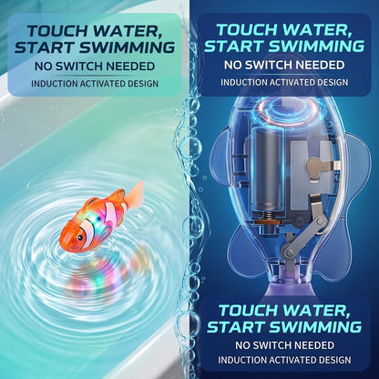 🐟Electronic Pet Fish Bath Toy | LED Light Up | Auto-Swimming Bath Toy