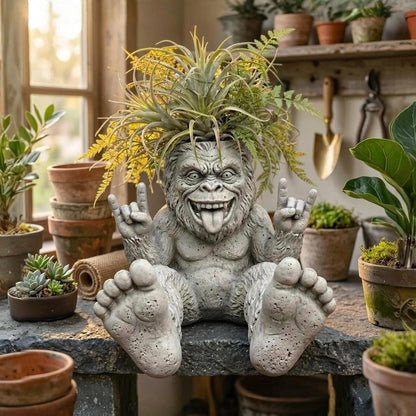 Bigfoot Garden Planter, Grumpy French Bulldog Planter
