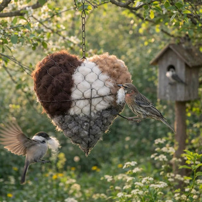 🔥LAST DAY 49% OFF - 🕊️🏡Handmade Natural Alpaca Fiber Bird Nesting Heart❤️