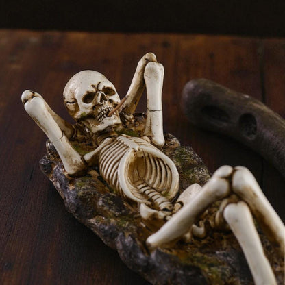 Skeleton Incense Burner: Spooky Gothic Halloween Decor