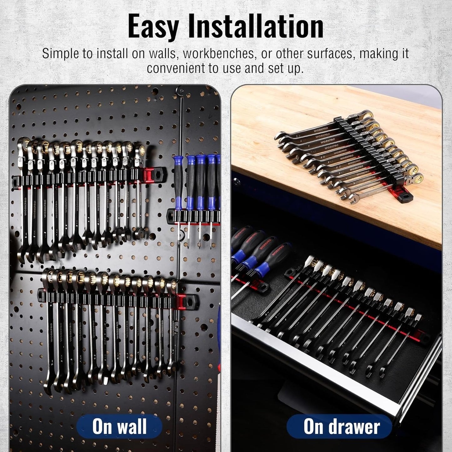 💖🔧 Magnetic Tool Organizer Rail (12 Slots)