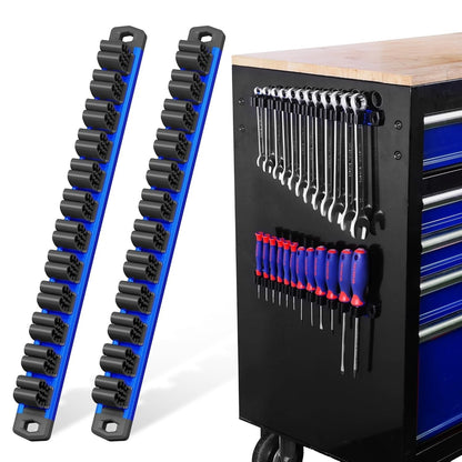 💖🔧 Magnetic Tool Organizer Rail (12 Slots)