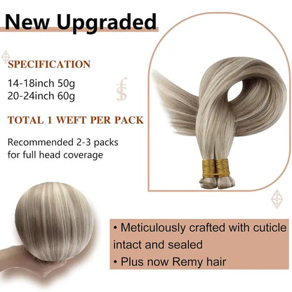 Seamless Clip-in Human Hair Extensions