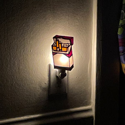 ✨Handmade Acrylic Night Light – Warm & Artistic Wall Plug-In Lamp