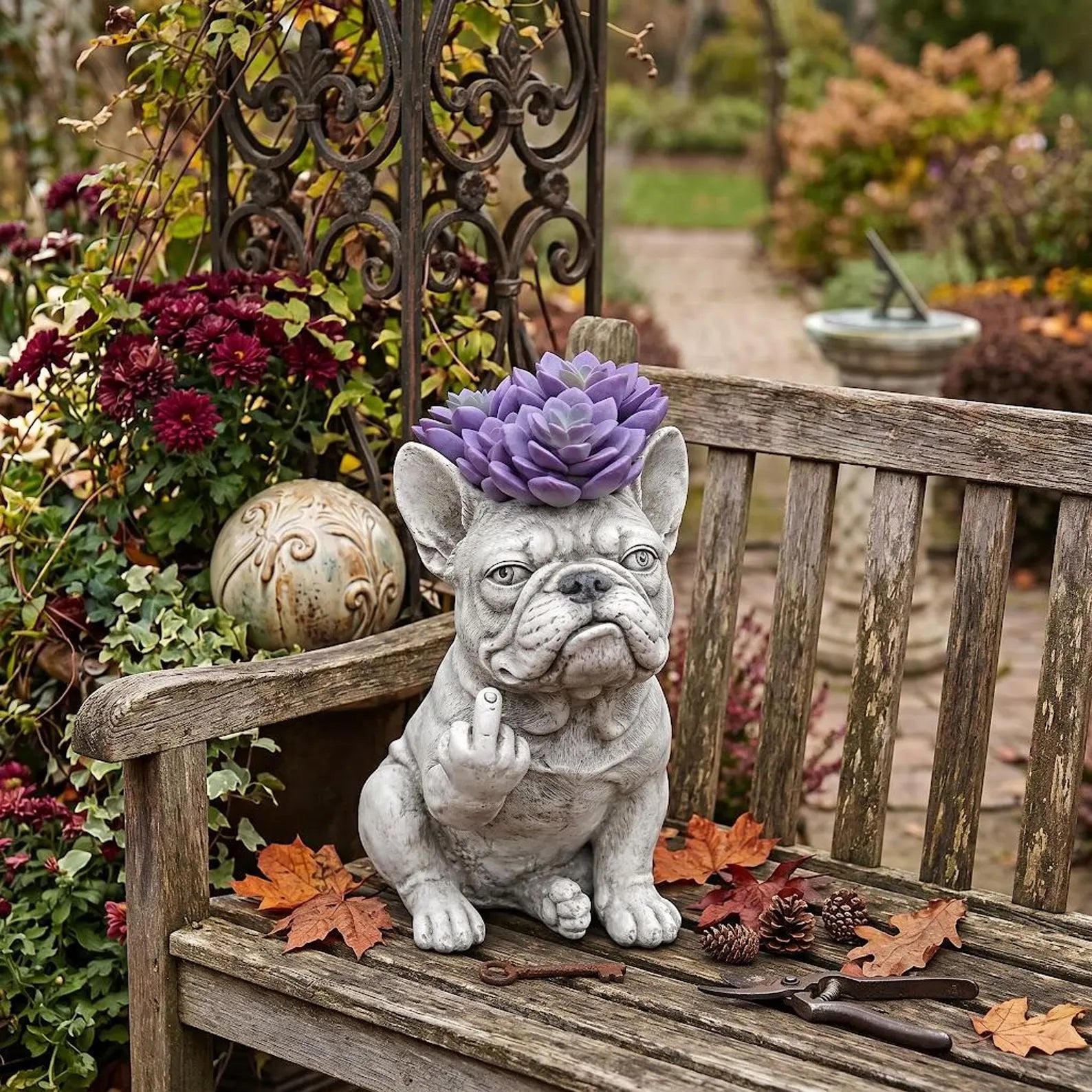 Stoic Bulldog Planter