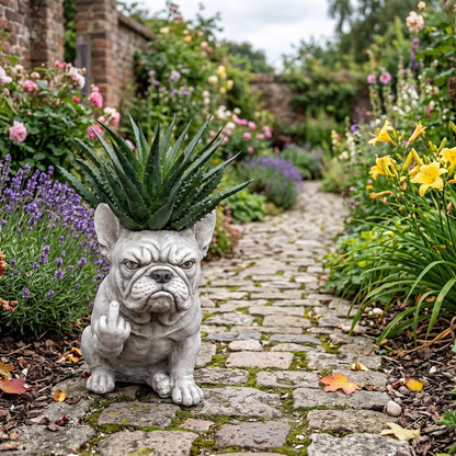 Bigfoot Garden Planter, Grumpy French Bulldog Planter