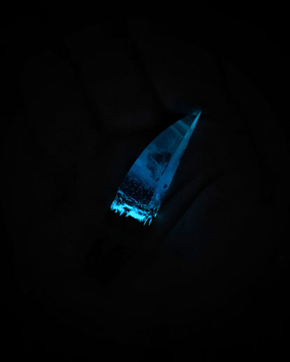 🔥Wood resin pendant Aurora borealis Glow in the dark