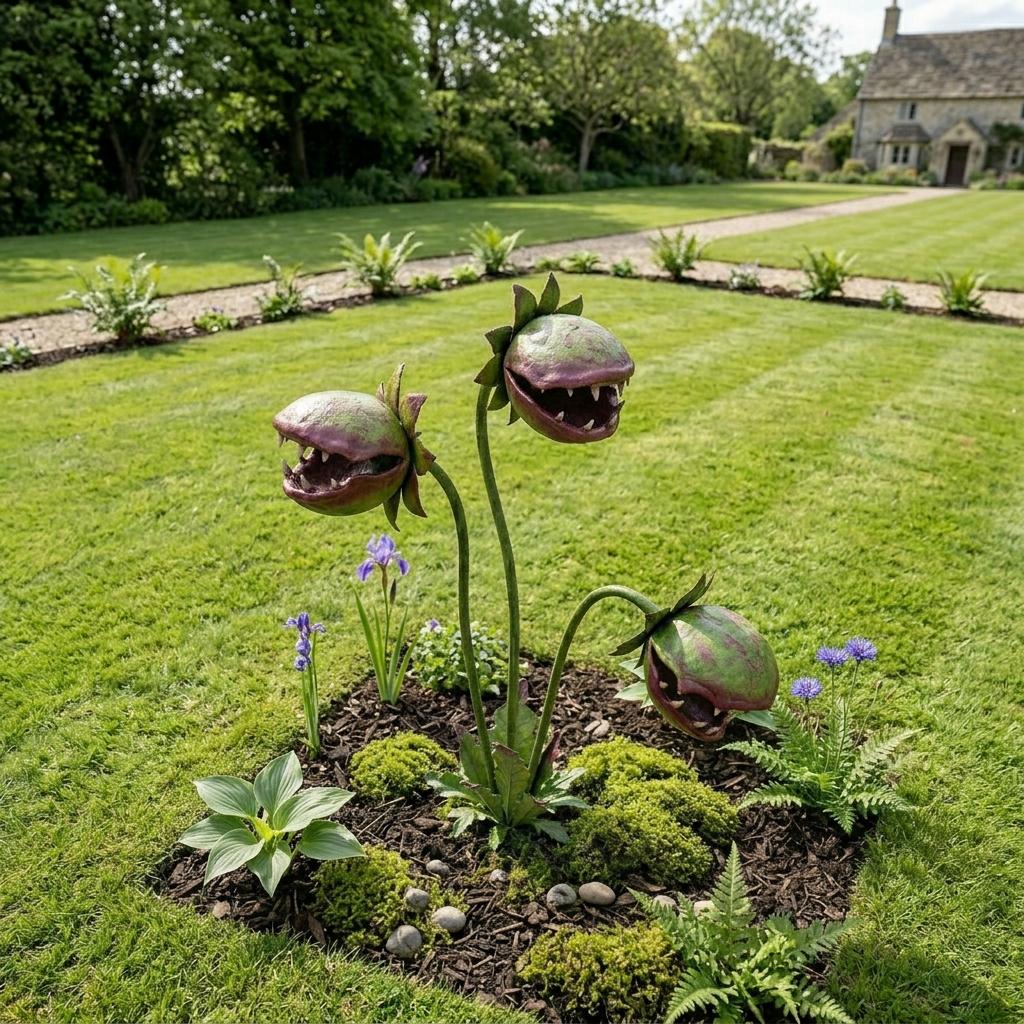 🔥Most Popular in 2026🔥Whimsical Metal Carnivorous Plant Garden Stake