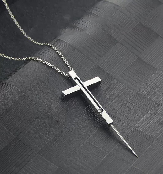 Cross Hidden Protection Necklace – Faith Meets Security