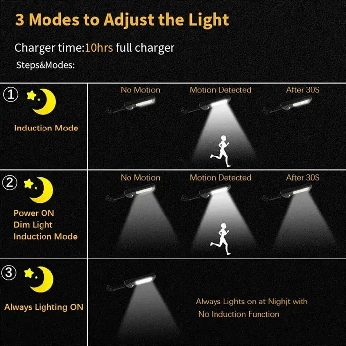 🌞 Solar Powered Street Light – Brightness That Fits Your Needs