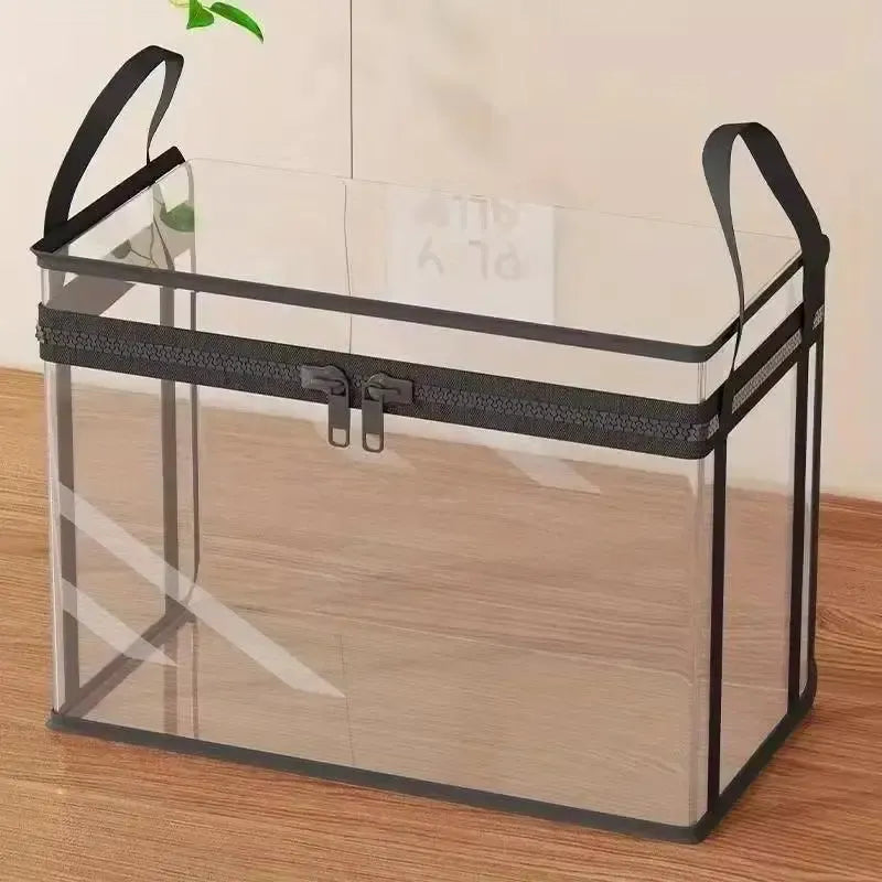 🔥Large Clear Storage Box with Hinged Lid – Heavy-Duty High Capacity Organizer🔥