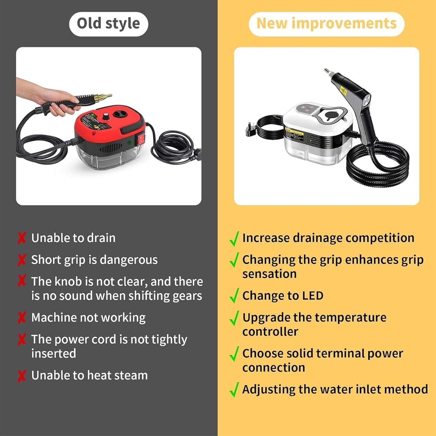 🔥 50% OFF – 1500W High-Pressure Steam Cleaner | Deep Clean in 15 Seconds