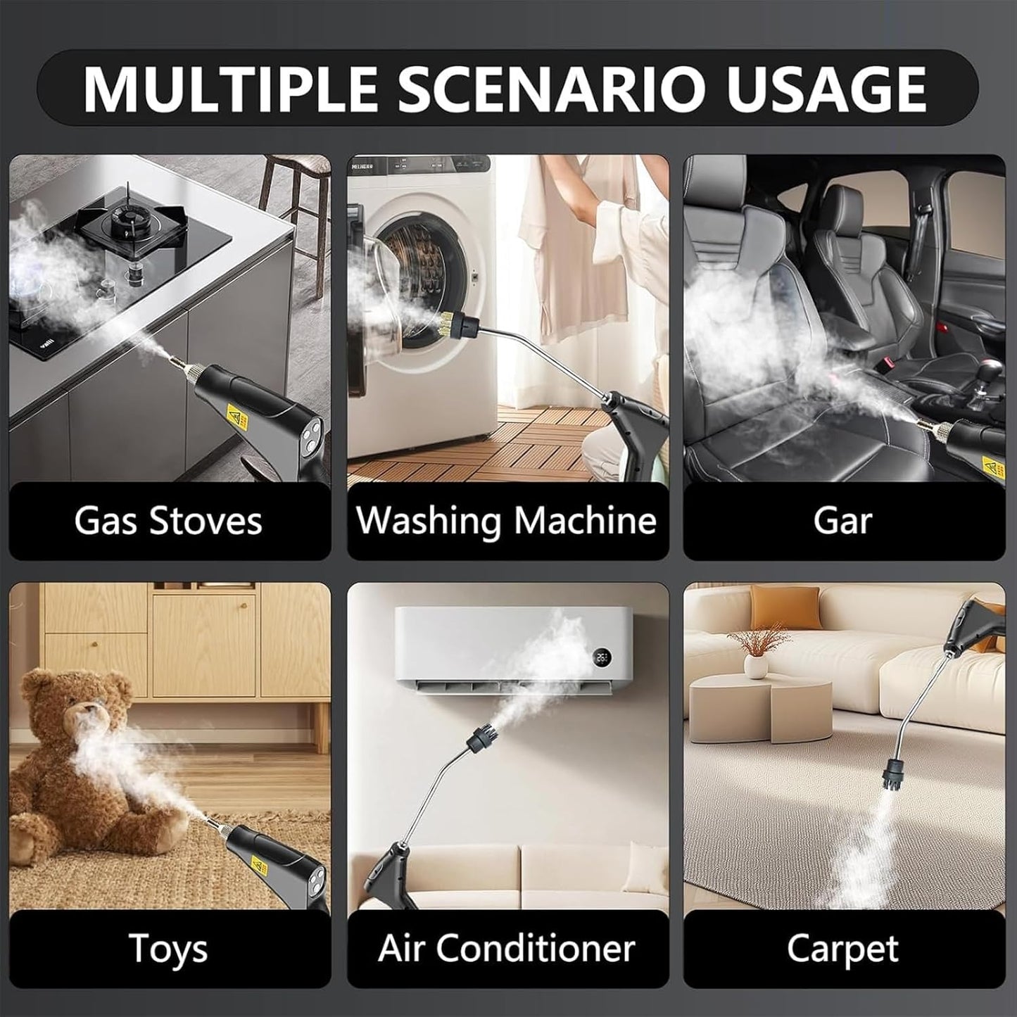 🔥 50% OFF – 1500W High-Pressure Steam Cleaner | Deep Clean in 15 Seconds