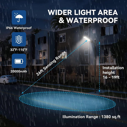 🌞 Solar Powered Street Light – Brightness That Fits Your Needs
