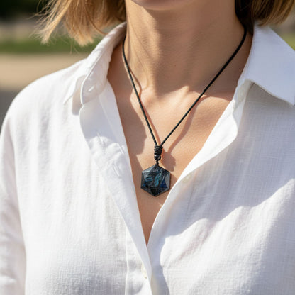 Last Day 49% OFF🔥 ‘Come Back to Yourself’ Arfvedsonite Pendant Necklace