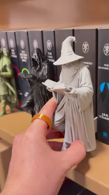 Fantasy Wizard Bookend, Mage Reading Book Nook, Scholar Bookshelf Decor, Book Lover Gift